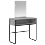vidaXL Toaletný stolík Sivý Sonoma 81 x 40 x 131 cm Kompozitné drevo – Obrázok 2