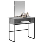 vidaXL Toaletný stolík Sivý Sonoma 81 x 40 x 131 cm Kompozitné drevo – Obrázok 3