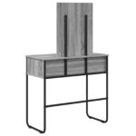 vidaXL Toaletný stolík Sivý Sonoma 81 x 40 x 131 cm Kompozitné drevo – Obrázok 6