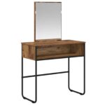 vidaXL Toaletný stolík Staré drevo 81 x 40 x 131 cm Kompozitné drevo – Obrázok 2