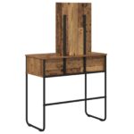 vidaXL Toaletný stolík Staré drevo 81 x 40 x 131 cm Kompozitné drevo – Obrázok 6