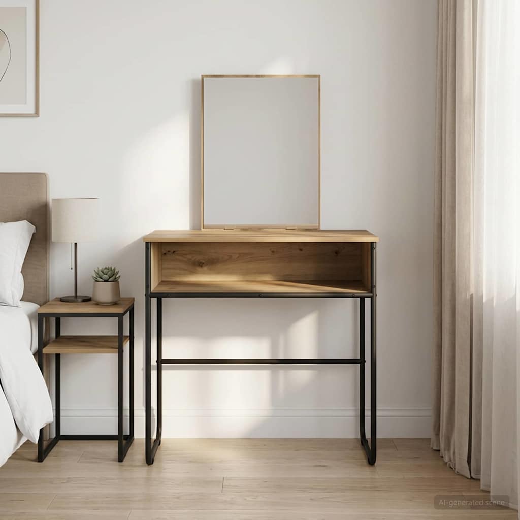 8007694_1.jpg vidaXL Toaletný stolík Dub artisan 81 x 40 x 131 cm Kompozitné drevo – Obrázok 1