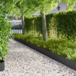 vidaXL Obrubník trávnika 30 pcs 103 x 25 cm Oceľ Čierna