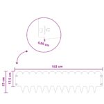 vidaXL Obrubník trávnika 30 pcs 103 x 25 cm Oceľ Čierna – Obrázok 9