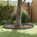 vidaXL Obrubník trávnika 50 pcs 100 x 12 cm Oceľ Antracitová – Obrázok 4