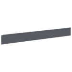 vidaXL Obrubník trávnika 50 pcs 100 x 12 cm Oceľ Antracitová – Obrázok 5