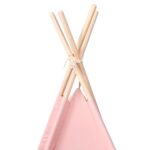 vidaXL Detský stan típí s taškou ružový 120x120x150 cm polyesterový – Obrázok 5