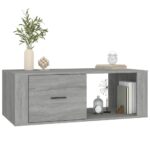 vidaXL Konferenčný stolík sivý, Sonoma, 100x50,5x35 cm, z umelého dreva – Obrázok 4