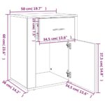 vidaXL Nočný stolík biely 50x36x60 cm, umelé drevo – Obrázok 11