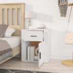 vidaXL Nočný stolík biely 50x36x60 cm, umelé drevo – Obrázok 3