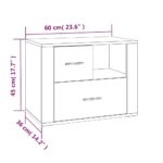 vidaXL Nočný stolík biely 60x36x45 cm, umelé drevo – Obrázok 11