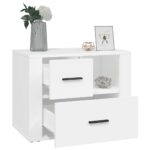 vidaXL Nočný stolík biely 60x36x45 cm, umelé drevo – Obrázok 5