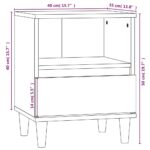 vidaXL Nočné stolíky 2 ks, dymový dub 40x35x50 cm – Obrázok 11
