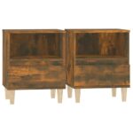 vidaXL Nočné stolíky 2 ks, dymový dub 40x35x50 cm – Obrázok 2