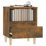 vidaXL Nočné stolíky 2 ks, dymový dub 40x35x50 cm – Obrázok 5