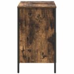vidaXL Kúpeľňová skrinka pod umývadlo, dymový dub 60x34,5x60 cm – Obrázok 7