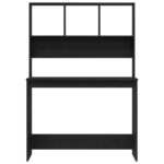 vidaXL Písací stôl s policami, čierny dub 102x45x148 cm, umelé drevo – Obrázok 5