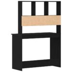 vidaXL Písací stôl s policami, čierny dub 102x45x148 cm, umelé drevo – Obrázok 7