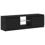 vidaXL TV skrinka s LED svetlami, čierny dub 120x30x36 cm, umelé drevo – Obrázok 3