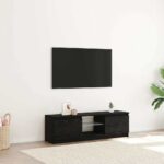vidaXL TV skrinka s LED svetlami, čierny dub 120x30x36 cm, umelé drevo – Obrázok 4