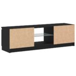vidaXL TV skrinka s LED svetlami, čierny dub 120x30x36 cm, umelé drevo – Obrázok 9