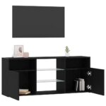 vidaXL TV skrinka s LED svetlami, čierny dub 120x30x50 cm, umelé drevo – Obrázok 5