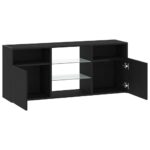vidaXL TV skrinka s LED svetlami, čierny dub 120x30x50 cm, umelé drevo – Obrázok 6