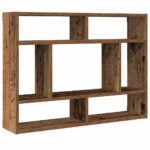 vidaXL Nástenná polica, staré drevo, 75x16x55 cm, umelé drevo – Obrázok 2