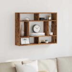 vidaXL Nástenná polica, staré drevo, 75x16x55 cm, umelé drevo – Obrázok 3