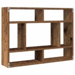 vidaXL Nástenná polica, staré drevo, 75x16x55 cm, umelé drevo – Obrázok 7