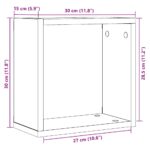 vidaXL Nástenné kockové police 6 ks, čierny dub 30x15x30 cm, technické drevo – Obrázok 11