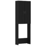 vidaXL Skrinka na práčku, čierny dub, 64x25,5x190 cm – Obrázok 2