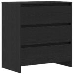 vidaXL Komoda, čierny dub, 70x41x75 cm, imitácia dreva – Obrázok 2