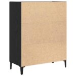 vidaXL Komoda, čierny dub, 69,5x34x90 cm, imitácia dreva – Obrázok 7