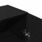 vidaXL Komoda, čierny dub, 69,5x34x90 cm, imitácia dreva – Obrázok 8