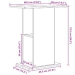 vidaXL Stojan na akvárium, čierny dub, 60,5x36x72,5 cm, umelé drevo – Obrázok 10