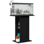 vidaXL Stojan na akvárium, čierny dub, 60,5x36x72,5 cm, umelé drevo – Obrázok 4
