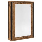 vidaXL Kúpeľňová zrkadlová skrinka, staré drevo, 42x12x60 cm, umelé drevo – Obrázok 2
