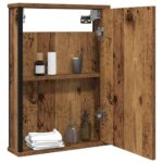 vidaXL Kúpeľňová zrkadlová skrinka, staré drevo, 42x12x60 cm, umelé drevo – Obrázok 3