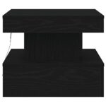 vidaXL Konferenčný stolík s LED svetlami, čierny dub 50x50x40 cm – Obrázok 7