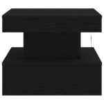 vidaXL Konferenčný stolík s LED svetlami, čierny dub 50x50x40 cm – Obrázok 8