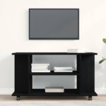 vidaXL TV skrinka s kolieskami, čierny dub, 80x40x45 cm, umelé drevo – Obrázok 3