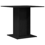 vidaXL Jedálenský stôl, čierny dub, 80x80x75 cm, imitácia dreva – Obrázok 2