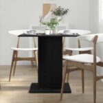 vidaXL Jedálenský stôl, čierny dub, 80x80x75 cm, imitácia dreva – Obrázok 3