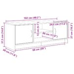 vidaXL TV skrinka, čierny dub, 102x30x37,5 cm, umelé drevo – Obrázok 11