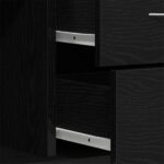 vidaXL Komoda čierna dub 88x30x64 cm, imitácia dreva – Obrázok 10