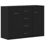 vidaXL Komoda čierna dub 88x30x64 cm, imitácia dreva – Obrázok 2