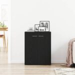vidaXL Komoda, čierny dub, 60x30x75 cm, imitácia dreva – Obrázok 3