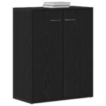 vidaXL Komoda, čierny dub, 60x30x75 cm, imitácia dreva – Obrázok 4