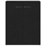 vidaXL Komoda, čierny dub, 60x30x75 cm, imitácia dreva – Obrázok 6